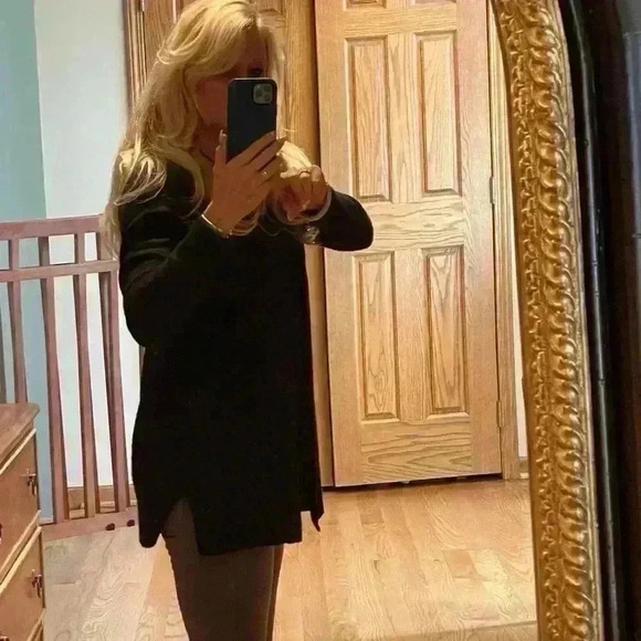 Extra Small Black Nordstrom Brand 100% Cashmere Duster - Picture 3 of 7